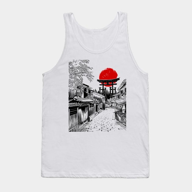 Sketch Street Japan Torii Tank Top by albertocubatas